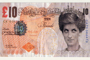 Banksy’nin, Prenses Diana banknotu Bristih Museum’da yerini aldı