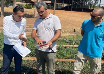 Dursun Oğuz, Güzelyurt’ta bulunan tarımsal gelişim alanını yerinde inceledi