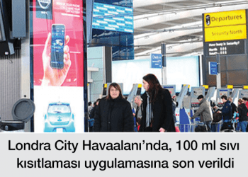 Londra City Havaalanı uçuşlarında, 100 ml sıvı kısıtlamasına son verildi