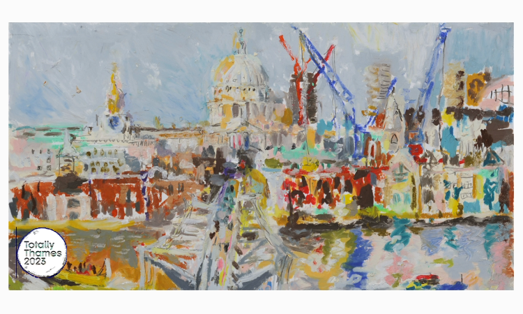 Anna Dickerson’un çizimleriyle, “Londra: Siluet ve Nehir”