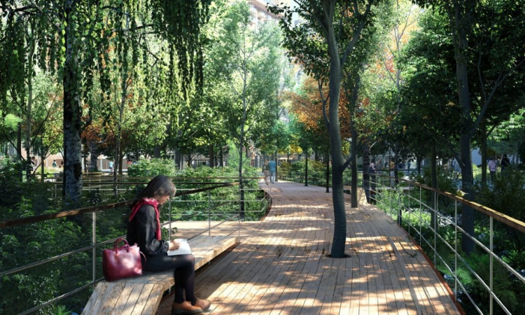 Londra’nın yeni yeşil cennet; ‘Nine Elms Park’ Güney Londra’da