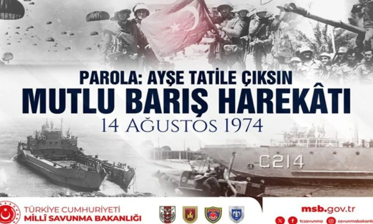 TC Milli Savunma Bakanlığı’ndan Kıbrıs Barış Harekatı paylaşımı