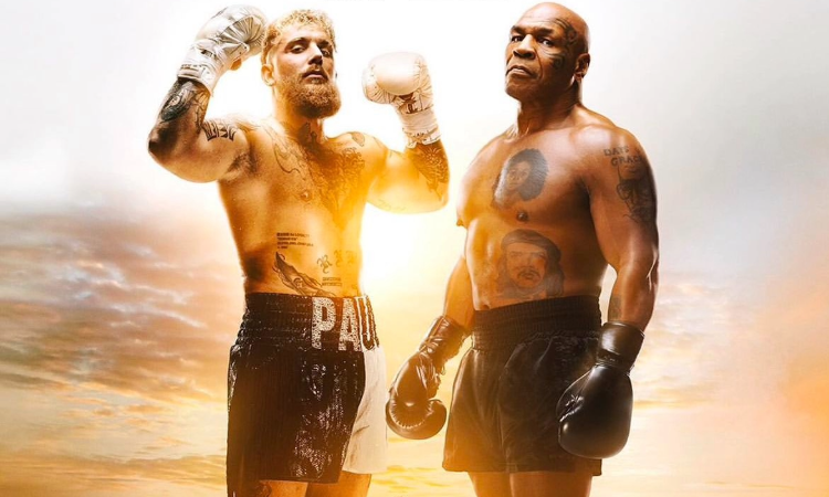 ‘Demir’ lakaplı efsane boksör Tyson, Jake Paul ile kozlarını paylaştı