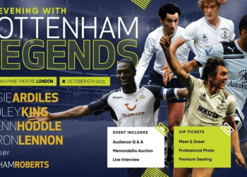 Tottenham Efsaneleri, 6 Ekim’de, Gillian Lynne Tiyatrosu’nda