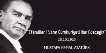 Cumhuriyet’imizin kuruluşunun 102. yılı kutlu olsun; “Yaşasın Cumhuriyet”