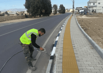 Mesarya Belediyesi yaya ve araç güvenliği için saha çalışmalarını sürdürüyor