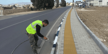 Mesarya Belediyesi yaya ve araç güvenliği için saha çalışmalarını sürdürüyor