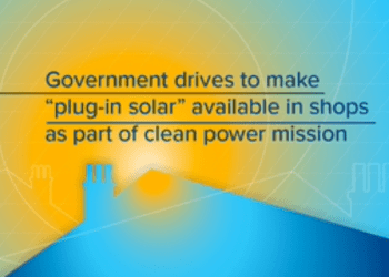 Government to make “plug-in solar” available within months