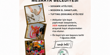 Mesarya Belediyesi’nde, seramik, el Sanatları ve tufting kayıtları başladı