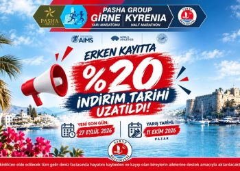Pasha Group Girne Yarı Maratonu için yüzde 20 erken kayıt indirimi 27 Eylül’e uzatıldı