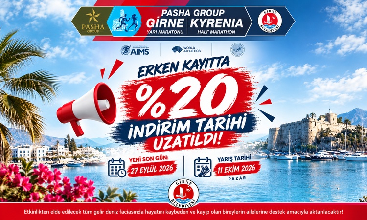 Pasha Group Girne Yarı Maratonu için erken kayıt indirimi uzatıldı