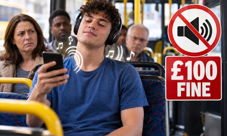 Toplu taşıma araçlarında yüksek sesle müzik dinleyenlere 100 sterlin ceza